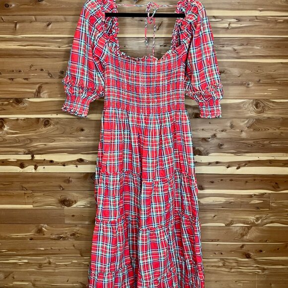 Hill House Home Dress Red Tartan Plaid Nesli Nap Dress - Picture 2 of 6